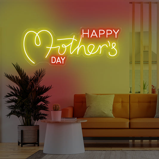 Mother's day M as Heart LED Neon Sign
