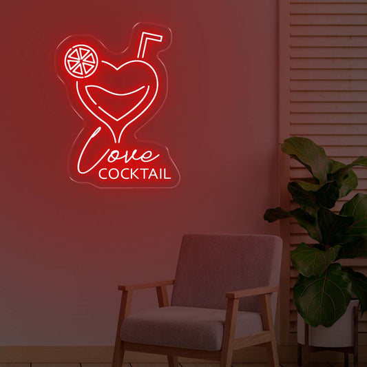 Love Cocktail LED Neon Sign