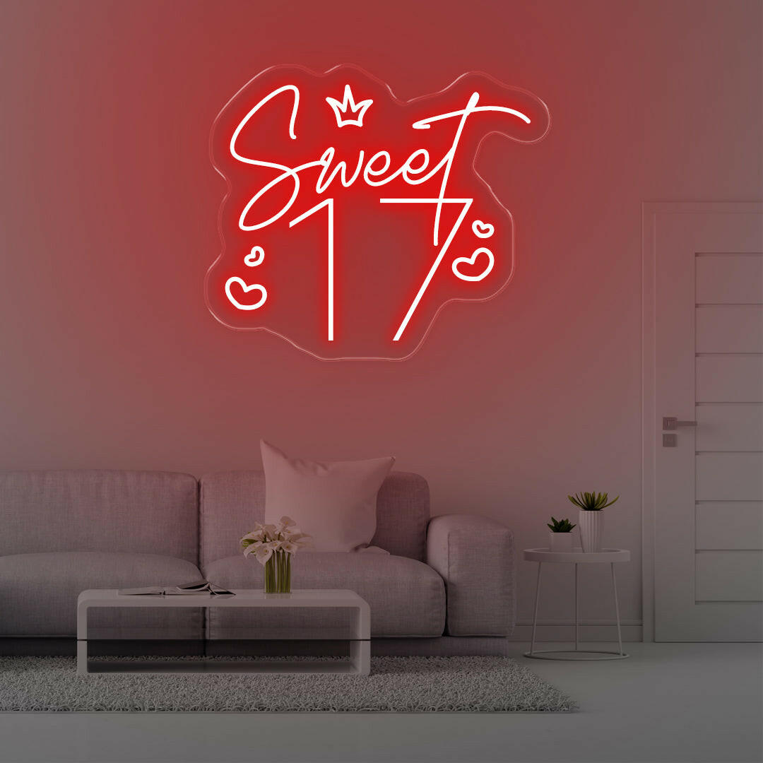 Sweet 17 LED Neon Sings