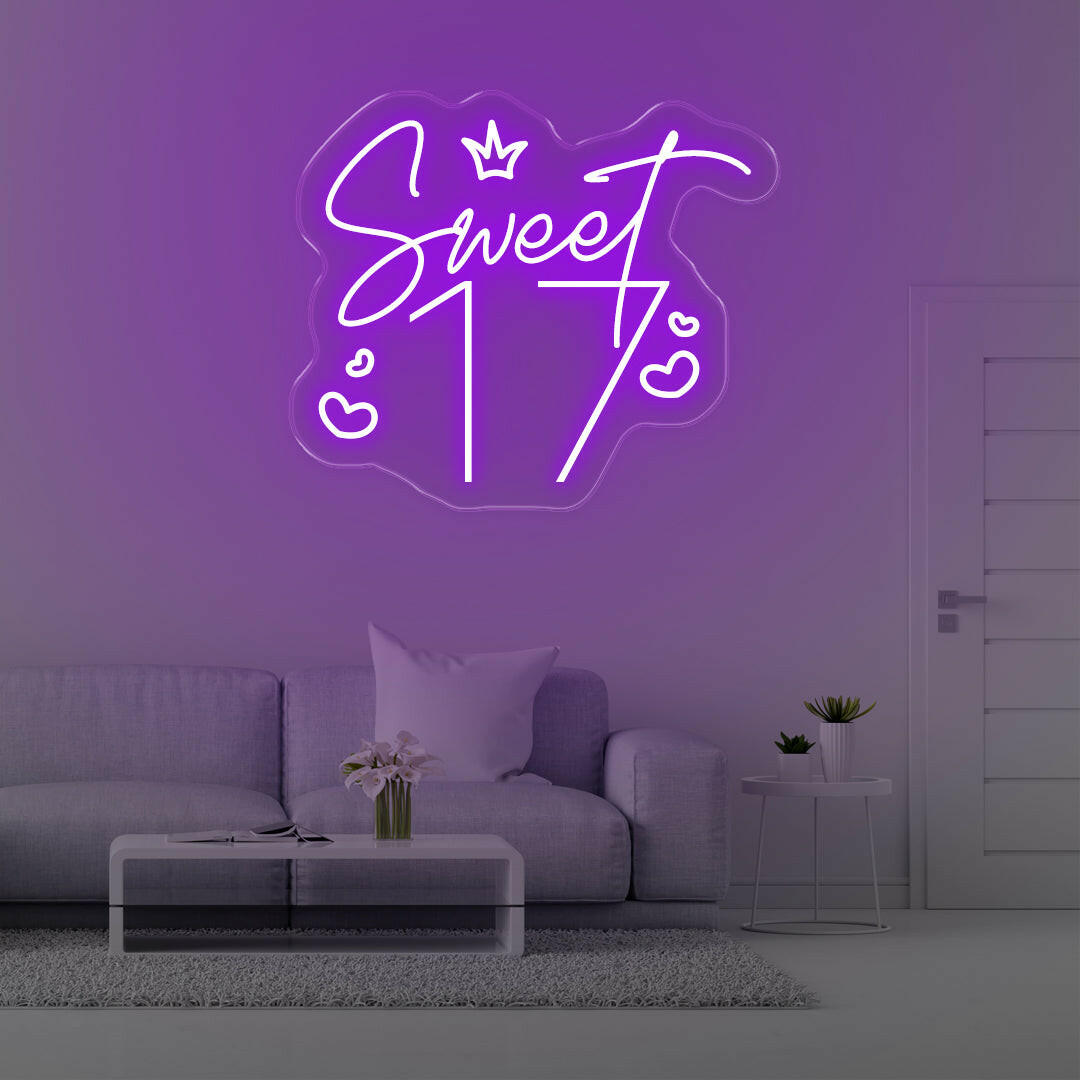 Sweet 17 LED Neon Sings