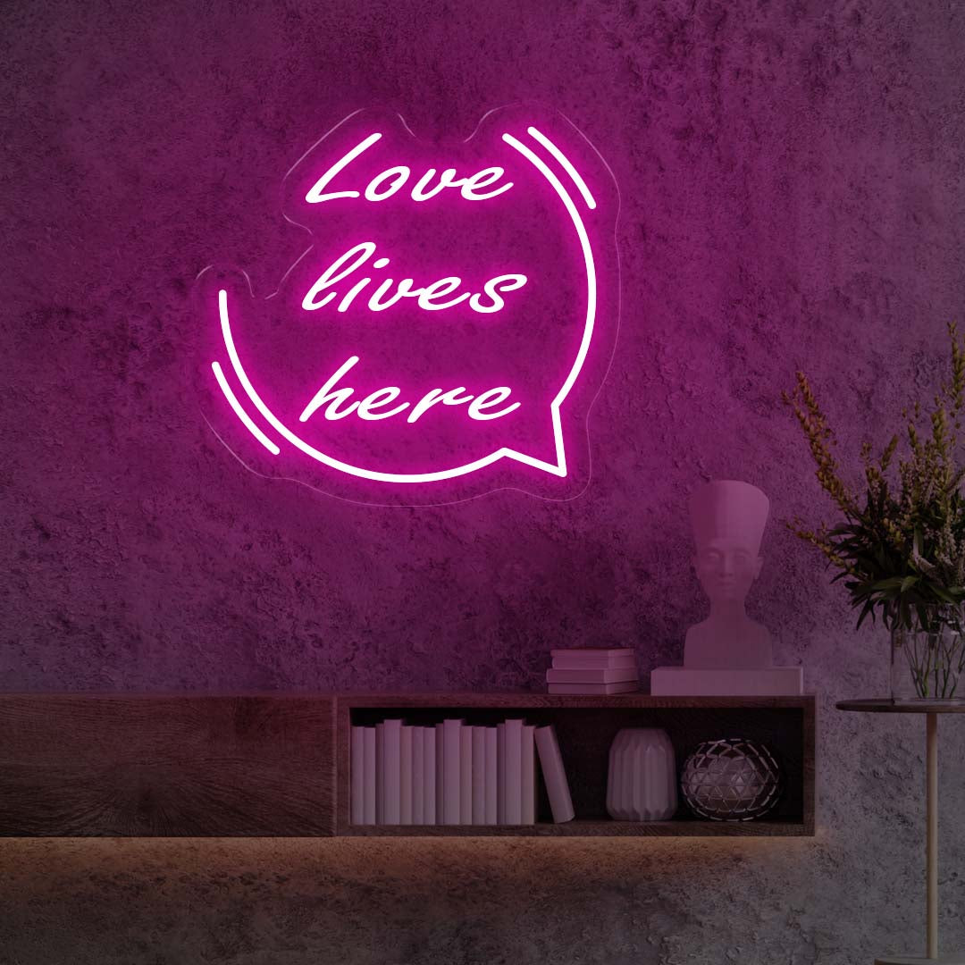 Love Lives Here Led Neon Sign