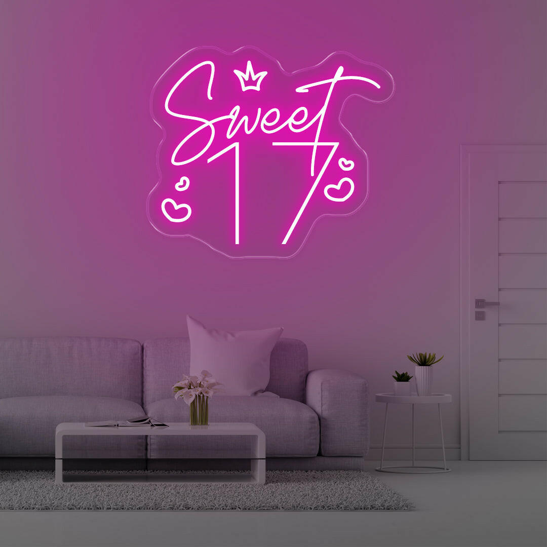 Sweet 17 LED Neon Sings