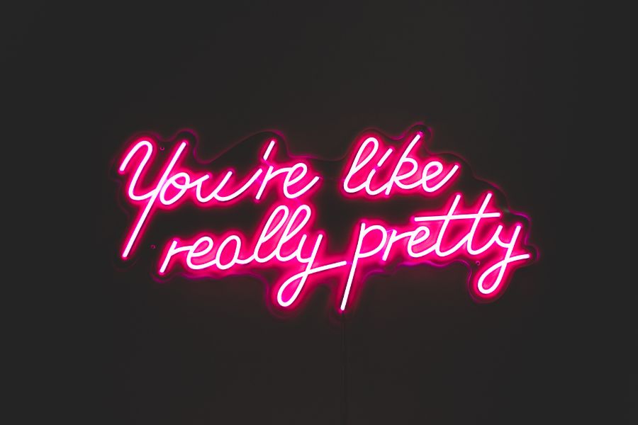 Neon Light Pink Aesthetic