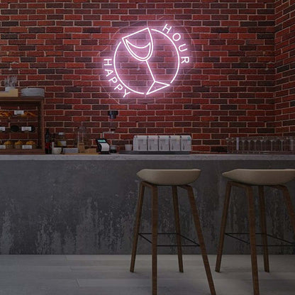 Happy Hour LED Neon Sign