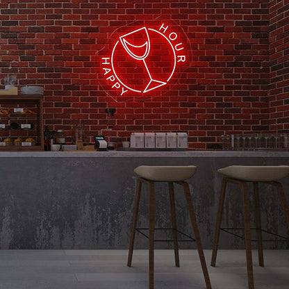 Happy Hour LED Neon Sign