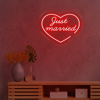 Just Married Neon Sign