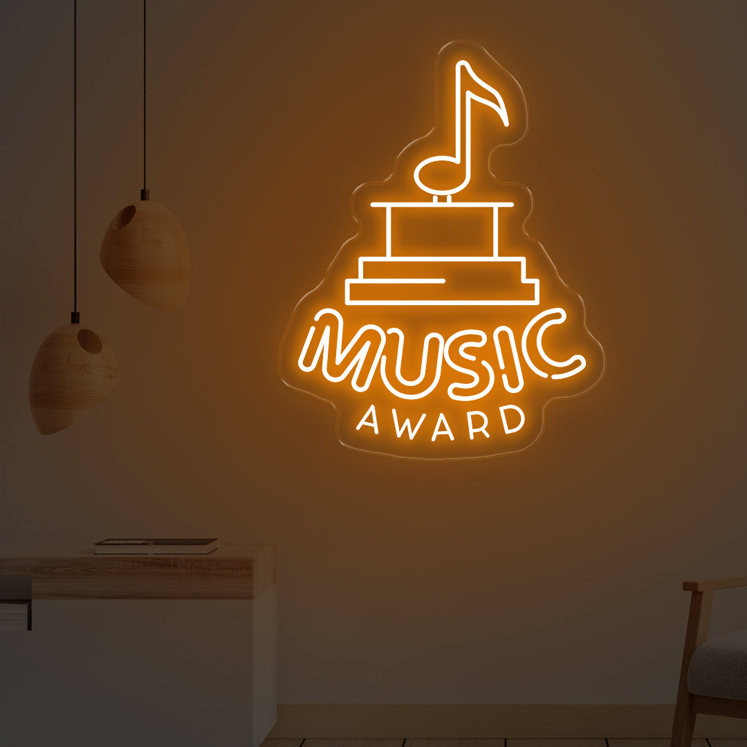 Music Award LED Neon Sign– A Glowing Musical Tribute