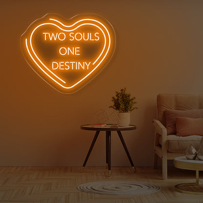 Two Souls One Destiny LED Neon Sign