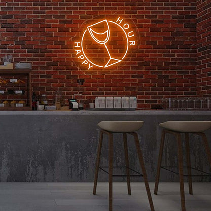 Happy Hour LED Neon Sign