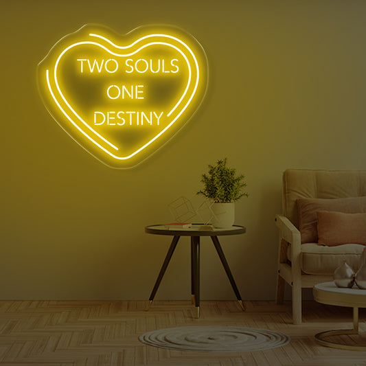 Two Souls One Destiny LED Neon Sign
