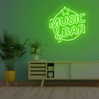 Music Bar LED Neon Sign – Lively Glow