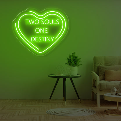 Two Souls One Destiny LED Neon Sign