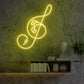Clef Neon Sign