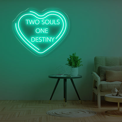 Two Souls One Destiny LED Neon Sign