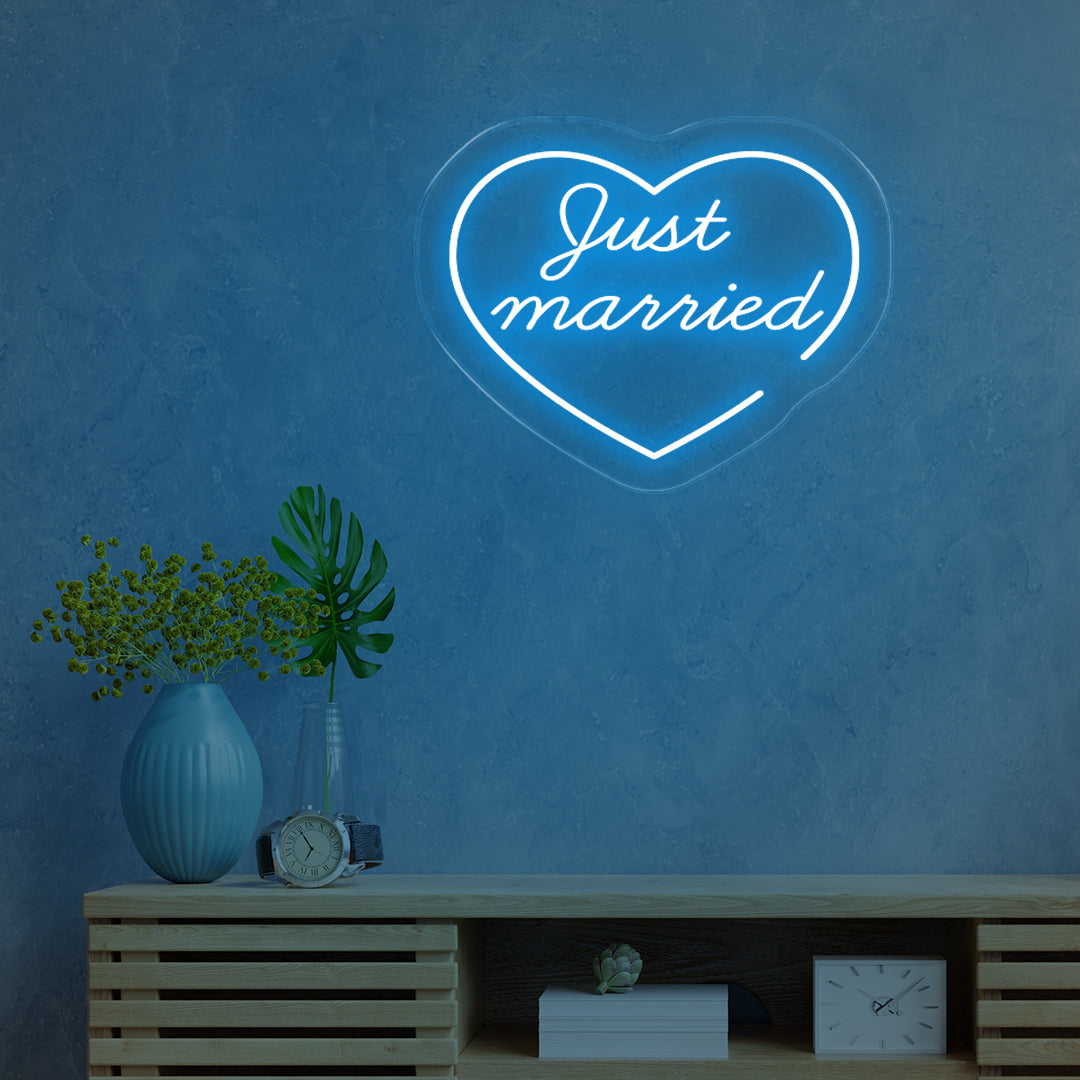 Just Married Neon Sign