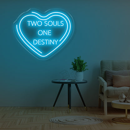 Two Souls One Destiny LED Neon Sign