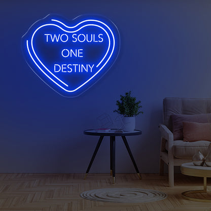 Two Souls One Destiny LED Neon Sign