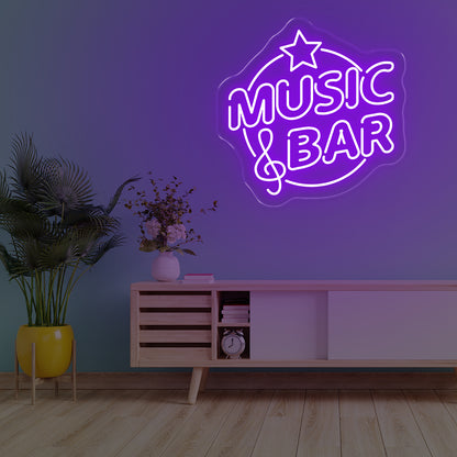 Music Bar LED Neon Sign – Lively Glow