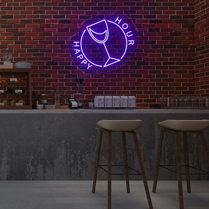 Happy Hour LED Neon Sign