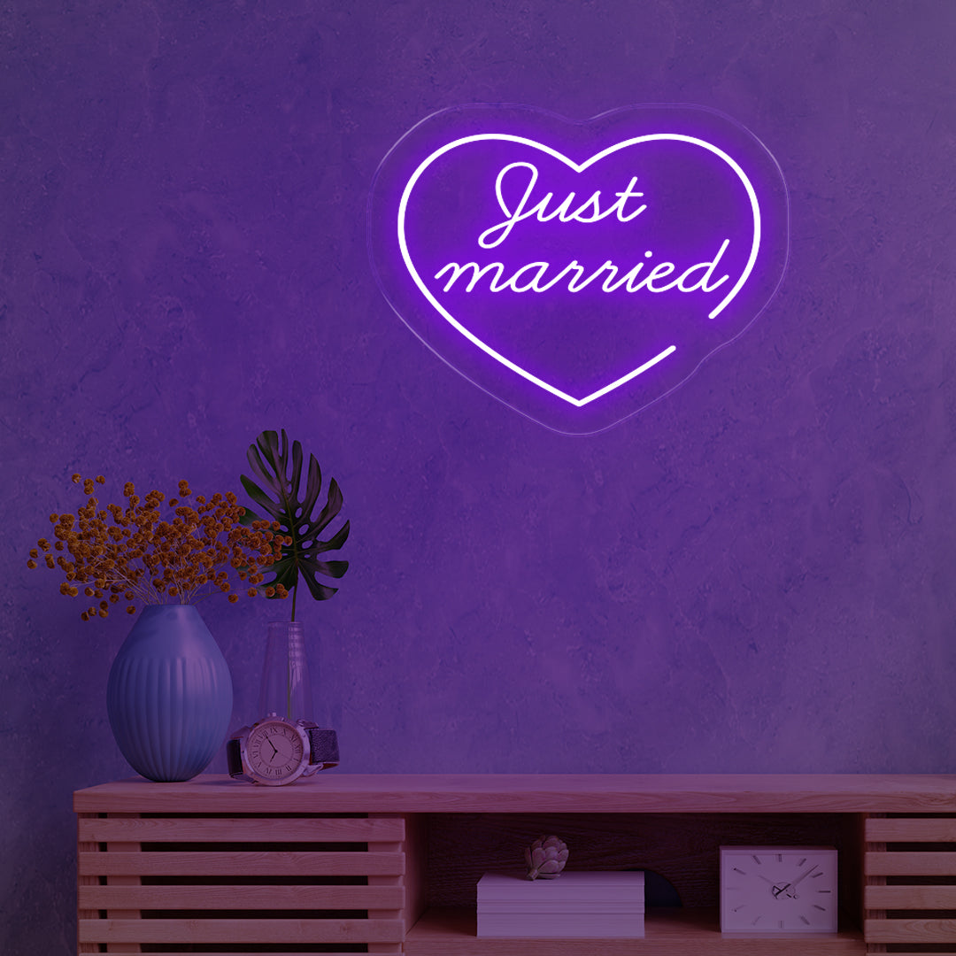 Just Married Neon Sign