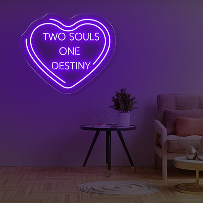 Two Souls One Destiny LED Neon Sign