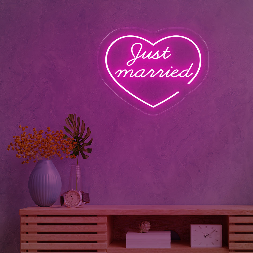 Just Married Neon Sign