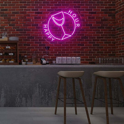 Happy Hour LED Neon Sign