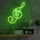 Clef Neon Sign Green