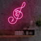 Clef Neon Sign Light Red