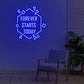Forever Starts Today Neon Signs Dark Blue