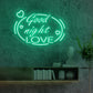 Good Night Love Neon Sign Light Green