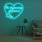The Beginning of Forever Neon Sign Light Blue